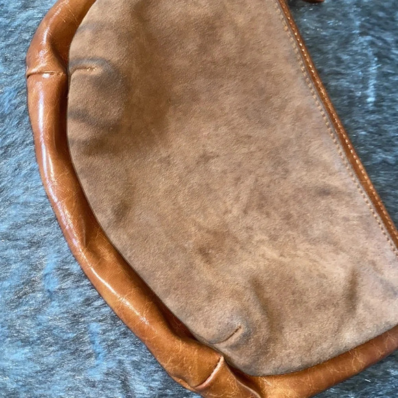 Anthropologie brown zipper pull pouch bag - Picture 14 of 17